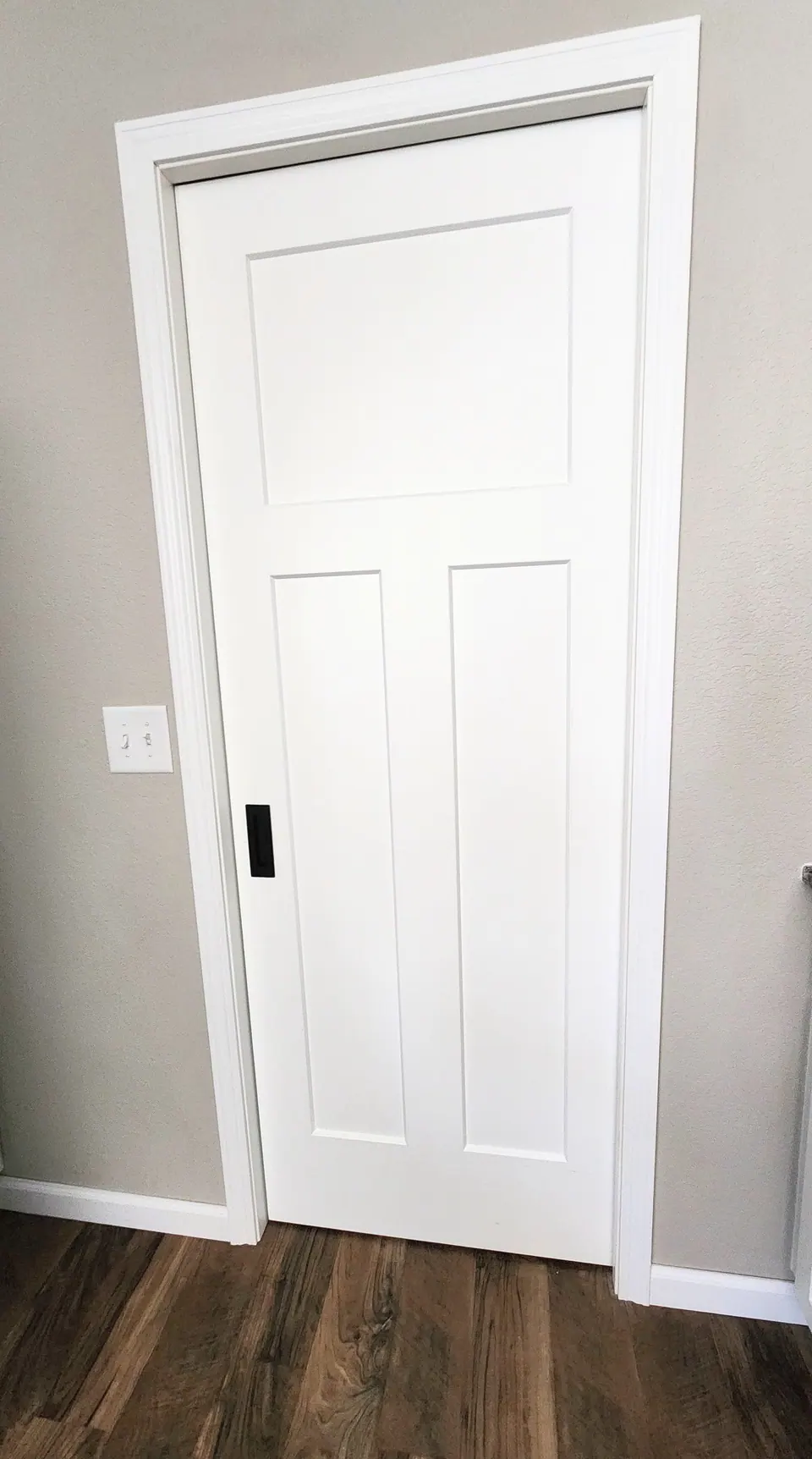 White interior door installation